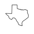 The Map Of Texas. Raster illustration
