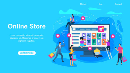 Online Store Horizontal Banner with Copy Space.