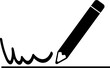 © Christian Horz - simple flat signature signing a document icon
