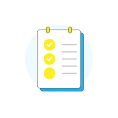 Wall Mural - vector clipboard with checklist icon. checklist icon. clipboard icon. trendy flat design. stock vect