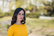 © bnenin - Portrait of a beautiful woman outdoors, copy space.