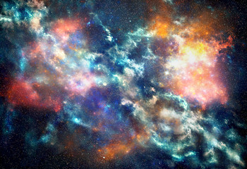 Wall Mural - unique abstraction space background for design as a mystical deep space artwork