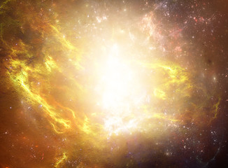 Wall Mural - abstract artistic multicolored bright nebula galaxy in a deep space background