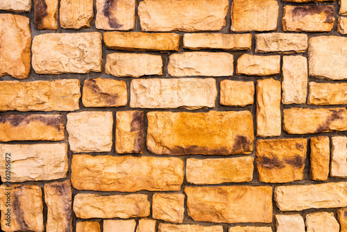 レンガ調の壁面背景 Stock Photo Adobe Stock