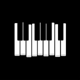 Fototapeta Sypialnia - Black white piano keys