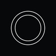 © Pony 3000 - circle icon is black and white, linear flat, vector, pixel perfect, minimal, suitable for web and print