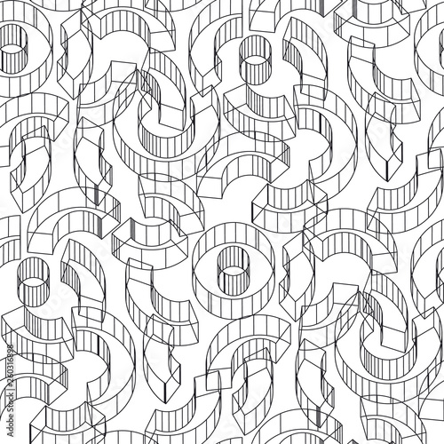 Abstract 3D vector seamless...