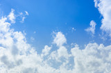 Fototapeta Na sufit - Beautiful white fluffy clouds in the blue sky day, cloud day. It best for background, abstract or blur.