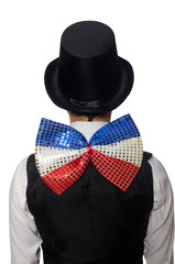 Canvas Print - Funny man with giant bow tie