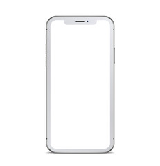 Leinwandbilder - White smartphone with shadow. Vector