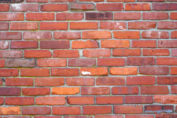 facade view of old brick wall background