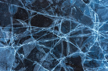 Frozen Blured Ice . Abstract Winter Background.