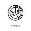 © zaurrahimov - outline margin vector icon. isolated black simple line element illustration from marketing concept. editable vector stroke margin icon on white background