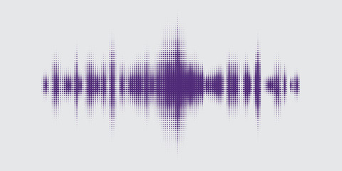 Wall Mural - sound wave equalizer. vector illustration on grey background