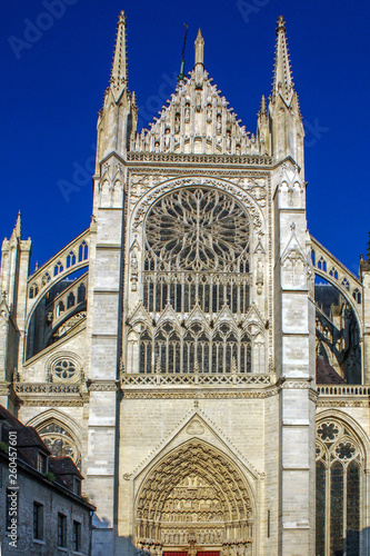 Plakat Amiens. Katedra Notre Dame. Szczyt Francji. Pikardia. Francja