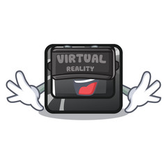 Poster - Virtual reality f8 button installed on computer mascot