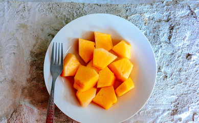 Wall Mural - fresh and delicious cantaloupe