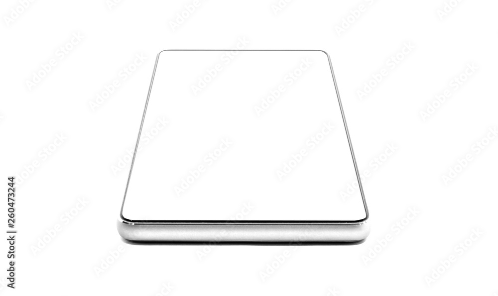 Blank screen Mobile phone isolated on white background with Clipping path.