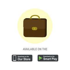 Mobile app logo or icon,template bag icon,