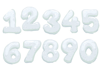 Canvas Print - Snow Form Numbers Illustration