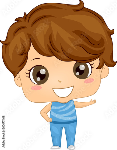 Kid Boy Gymnastics Outfit Illustration