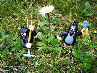 funny moles in the garden 