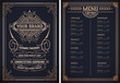 Vintage restaurant menu template. Vector layered