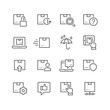 © svetlana gorshkova - Postal delivery line icon set