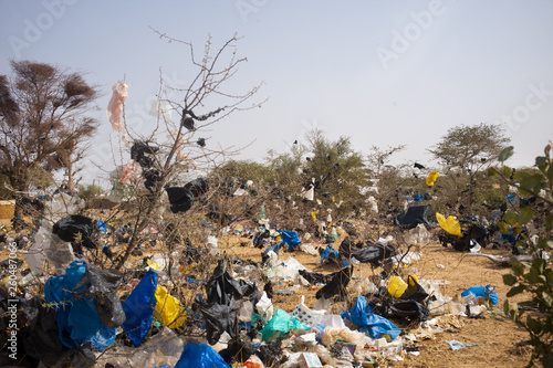Cuadros en Lienzo plastic pollution in Senegal