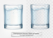 © JL-art - Transparent vector glass of water with fizz on light background