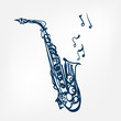 © CharlieNati - saxophone sketch vector illustration isolated design element