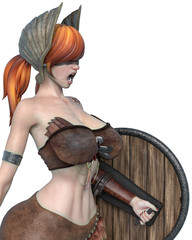 Wall Mural - viking girl the gingery warrior