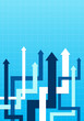 © Eightshot Studio - Financial Arrow Graphs on a blue background