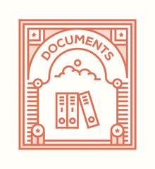 Wall Mural - DOCUMENTS ICON CONCEPT