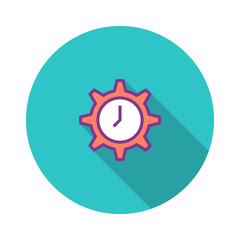 Sticker - Time Management Flat Icon