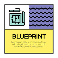 Wall Mural - BLUEPRINT ICON CONCEPT