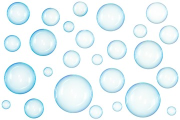 Group of soap bubbles   - 3D illustration