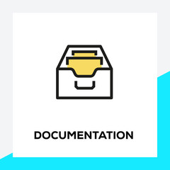 Canvas Print - DOCUMENTATION LINE ICON SET