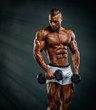 © mrbigphoto - Bodybuilder exercise With Weights