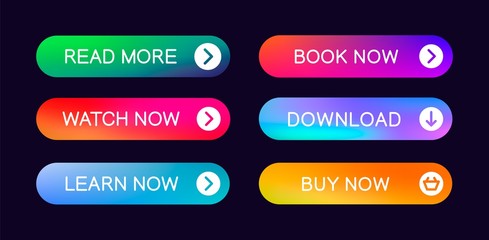 Wall Mural - set of modern abstract web buttons with the ability to edit