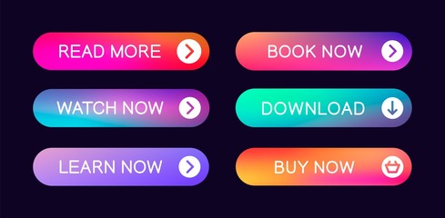 Wall Mural - set of modern abstract web buttons with the ability to edit