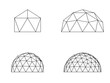 Geodesic domes illustration vector