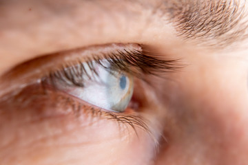 close up macro eye of an attractive man b