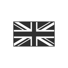 United Kingdom flag icon in black outline flat design. Independence day or National day holiday concept.