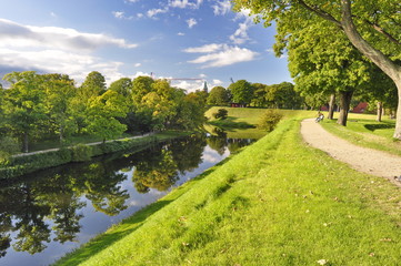 Wall Mural - Pond in a park in Copenhagen, Denmark