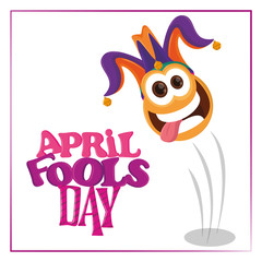 Wall Mural - April fools day card