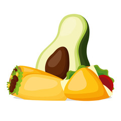 Sticker - avocado burrito taco