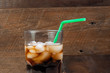cola with straw