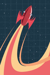 Wall Mural - launch rocket explorer