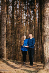 Beautiful portrait of a pregnant woman and her husband.